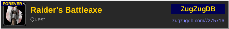 Raider's Battleaxe: forum signature banner