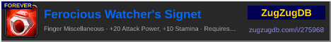 Ferocious Watcher's Signet: forum signature banner