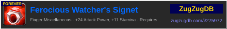 Ferocious Watcher's Signet: forum signature banner