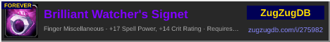 Brilliant Watcher's Signet: forum signature banner