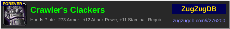 Crawler's Clackers: forum signature banner