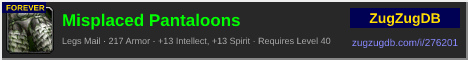 Misplaced Pantaloons: forum signature banner