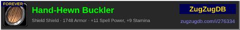 Hand-Hewn Buckler: forum signature banner
