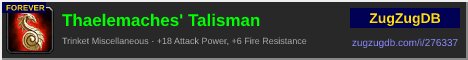 Thaelemaches' Talisman: forum signature banner