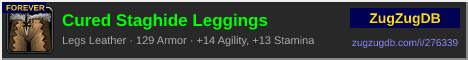 Cured Staghide Leggings: forum signature banner