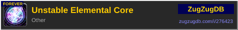 Unstable Elemental Core: forum signature banner