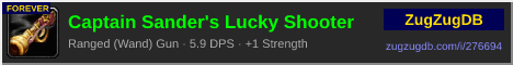 Captain Sander's Lucky Shooter: forum signature banner