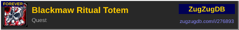 Blackmaw Ritual Totem: forum signature banner