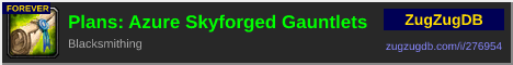 Plans: Azure Skyforged Gauntlets: forum signature banner