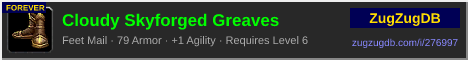Cloudy Skyforged Greaves: forum signature banner