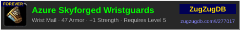Azure Skyforged Wristguards: forum signature banner