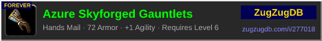 Azure Skyforged Gauntlets: forum signature banner