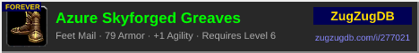 Azure Skyforged Greaves: forum signature banner
