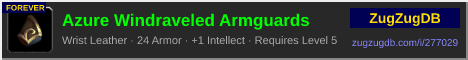 Azure Windraveled Armguards: forum signature banner