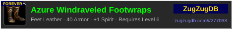 Azure Windraveled Footwraps: forum signature banner