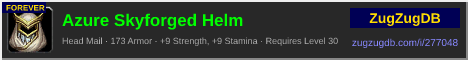 Azure Skyforged Helm: forum signature banner