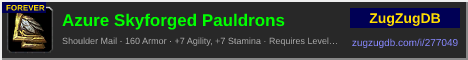 Azure Skyforged Pauldrons: forum signature banner