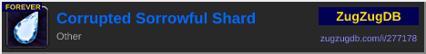 Corrupted Sorrowful Shard: forum signature banner