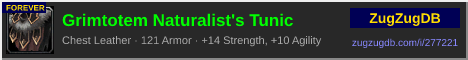 Grimtotem Naturalist's Tunic: forum signature banner