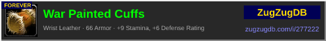 War Painted Cuffs: forum signature banner