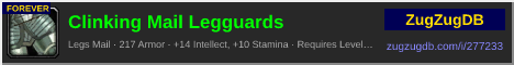 Clinking Mail Legguards: forum signature banner