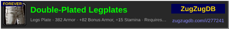 Double-Plated Legplates: forum signature banner
