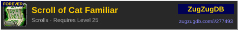 Scroll of Cat Familiar: forum signature banner
