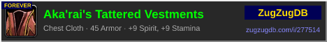 Aka'rai's Tattered Vestments: forum signature banner