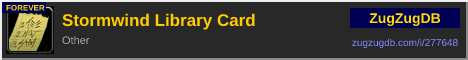 Stormwind Library Card: forum signature banner