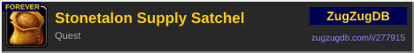 Stonetalon Supply Satchel: forum signature banner