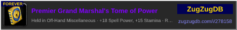 Premier Grand Marshal's Tome of Power: forum signature banner