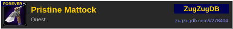 Pristine Mattock: forum signature banner