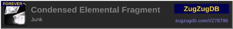 Condensed Elemental Fragment: forum signature banner
