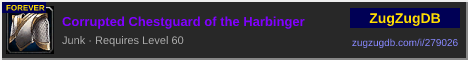 Corrupted Chestguard of the Harbinger: forum signature banner