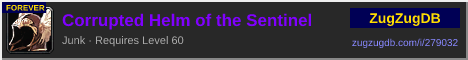 Corrupted Helm of the Sentinel: forum signature banner