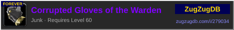 Corrupted Gloves of the Warden: forum signature banner
