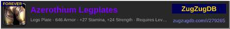 Azerothium Legplates: forum signature banner