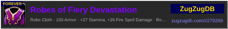 Robes of Fiery Devastation: forum signature banner
