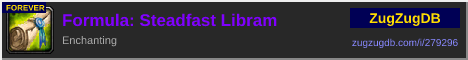 Formula: Steadfast Libram: forum signature banner