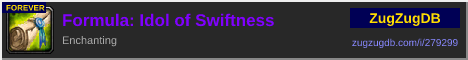 Formula: Idol of Swiftness: forum signature banner