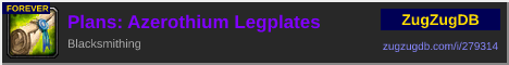 Plans: Azerothium Legplates: forum signature banner