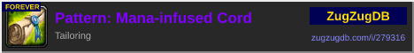 Pattern: Mana-infused Cord: forum signature banner