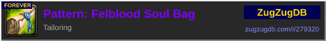 Pattern: Felblood Soul Bag: forum signature banner