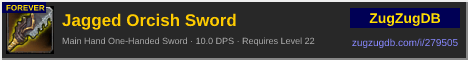 Jagged Orcish Sword: forum signature banner