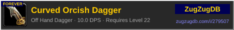 Curved Orcish Dagger: forum signature banner