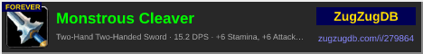 Monstrous Cleaver: forum signature banner