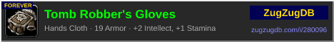 Tomb Robber's Gloves: forum signature banner