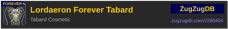 Lordaeron Forever Tabard: forum signature banner