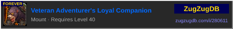 Veteran Adventurer's Loyal Companion: forum signature banner