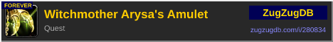 Witchmother Arysa's Amulet: forum signature banner